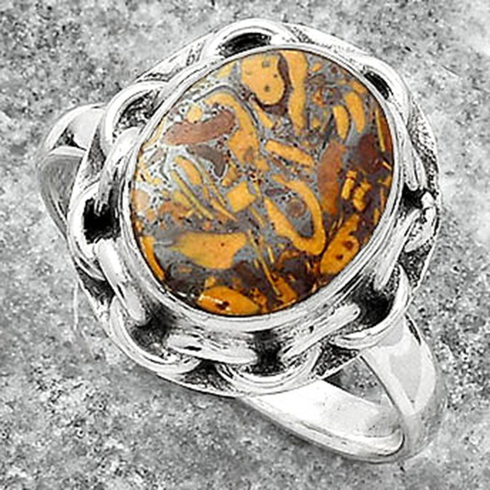 Coquina Fossil Jasper - India Ring size-9.5 R-1528 SDR156753