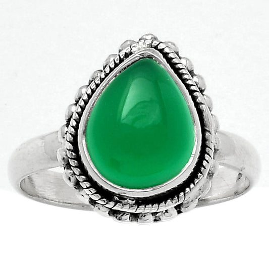 Natural Green Onyx Ring size-8.5 R-1245 SDR156851