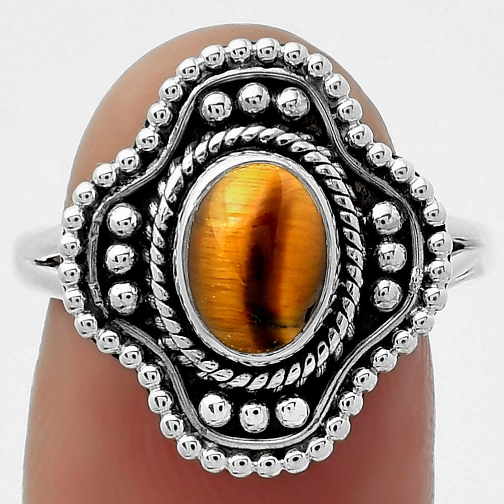 Natural Tiger Eye - Africa Ring size-8 R-1529 SDR157026