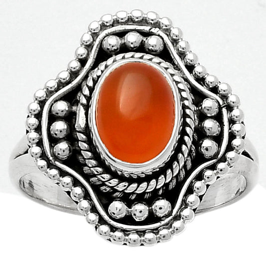 Natural Carnelian Ring size-8.5 R-1529 SDR157045