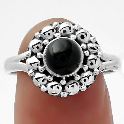 Natural Black Onyx - Brazil Ring size-8 R-1488 SDR157075