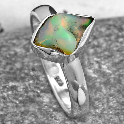 Natural Ethiopian Opal Rough Ring size-7.5 R-1001 SDR157594