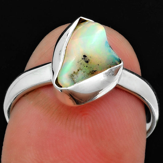 Natural Ethiopian Opal Rough Ring size-8.5 R-1001 SDR157606