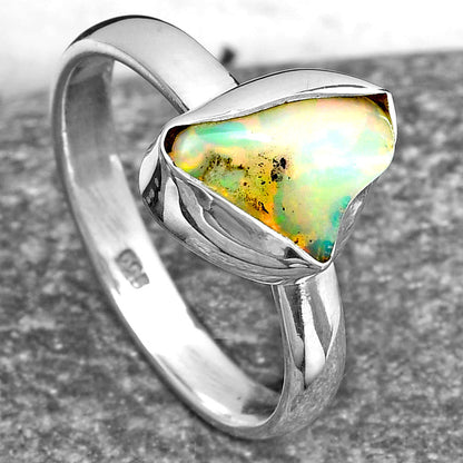Natural Ethiopian Opal Rough Ring size-8.5 R-1001 SDR157606