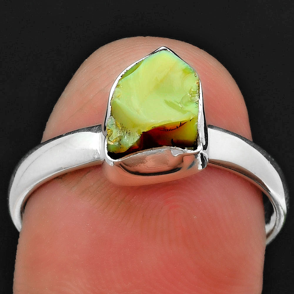 Natural Ethiopian Opal Rough Ring size-9 R-1001 SDR157623
