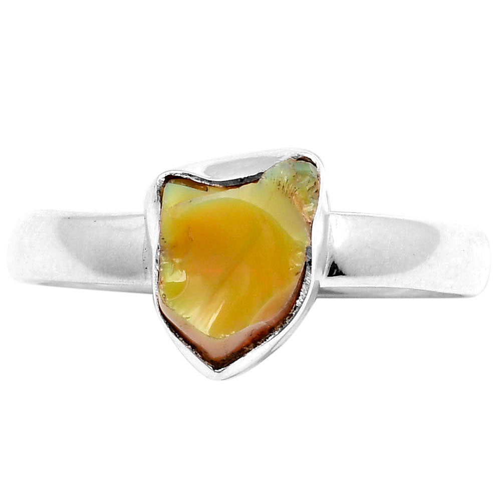 Natural Ethiopian Opal Rough Ring size-9 R-1001 SDR157623