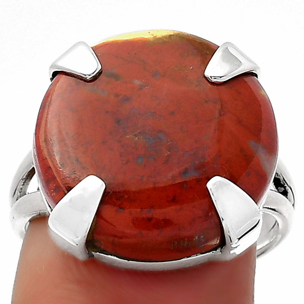 Natural Red Moss Agate Ring size-8 R-1305 SDR157700