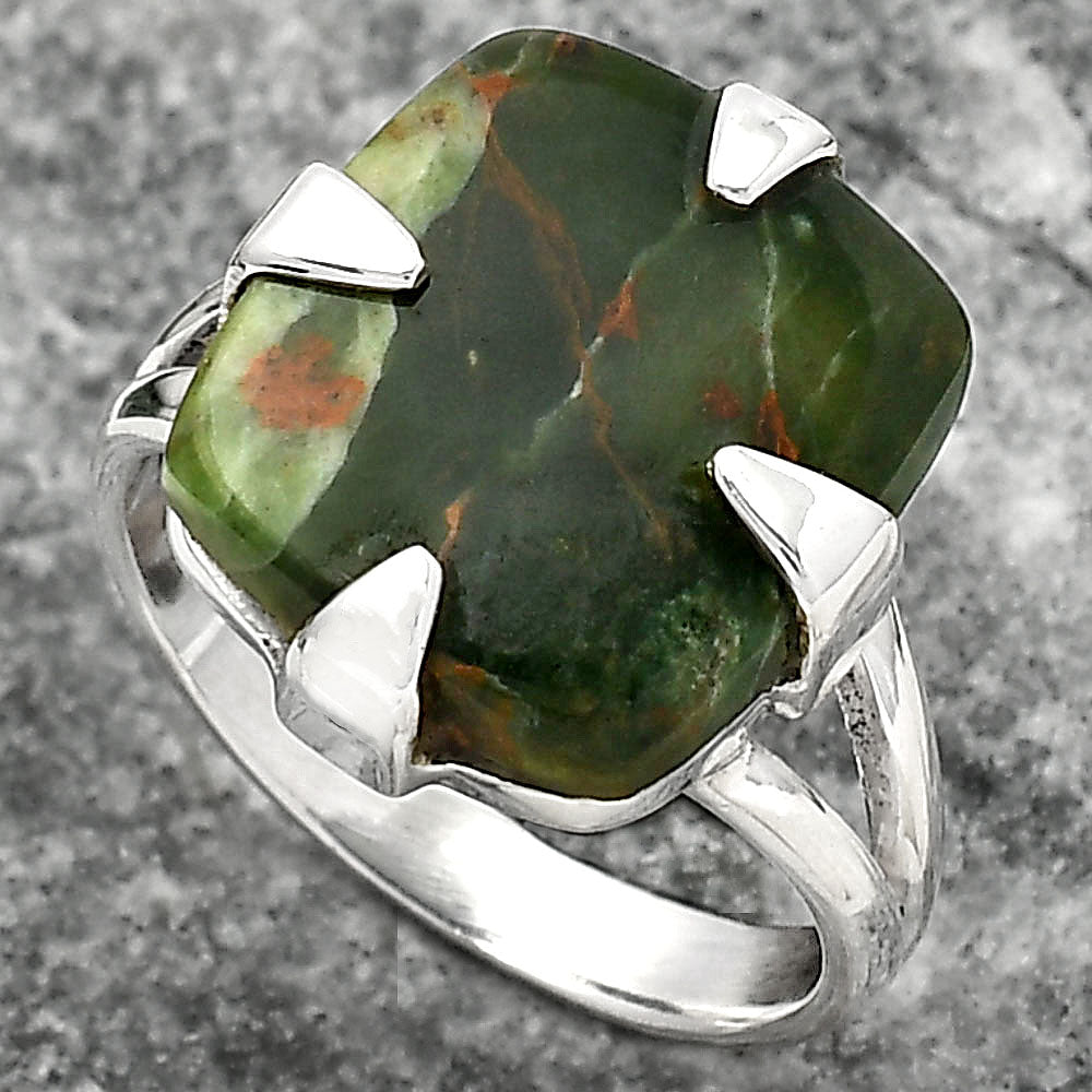 Natural Turkish Rainforest Chrysocolla Ring size-8 R-1305 SDR157708