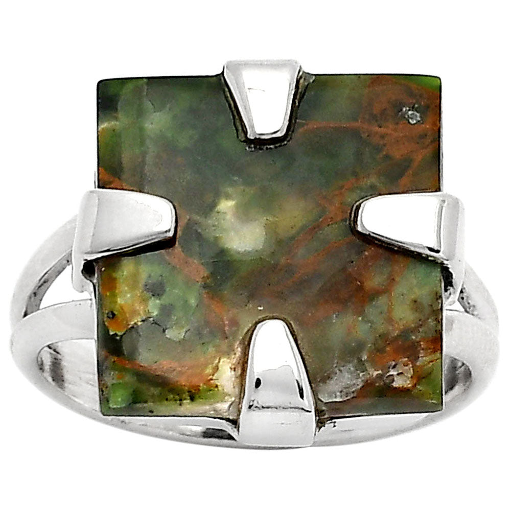 Natural Turkish Rainforest Chrysocolla Ring size-9 R-1305 SDR157714