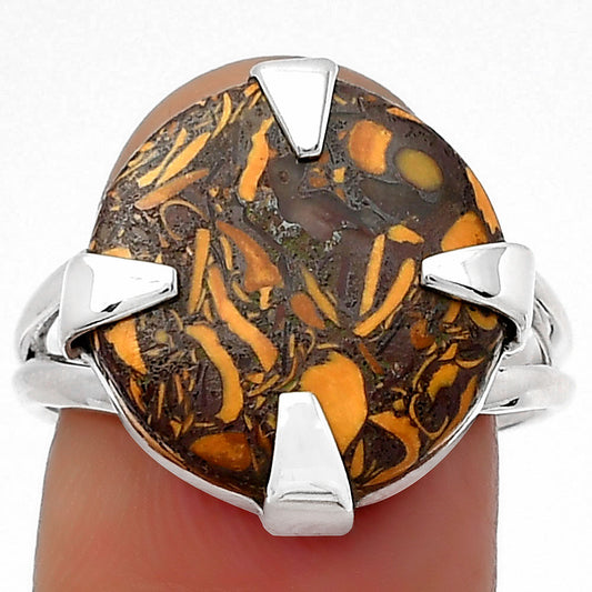Coquina Fossil Jasper - India Ring size-8.5 R-1305 SDR157720