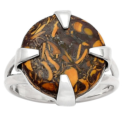 Coquina Fossil Jasper - India Ring size-8.5 R-1305 SDR157720