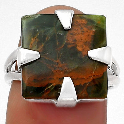 Natural Turkish Rainforest Chrysocolla Ring size-7 R-1305 SDR157741