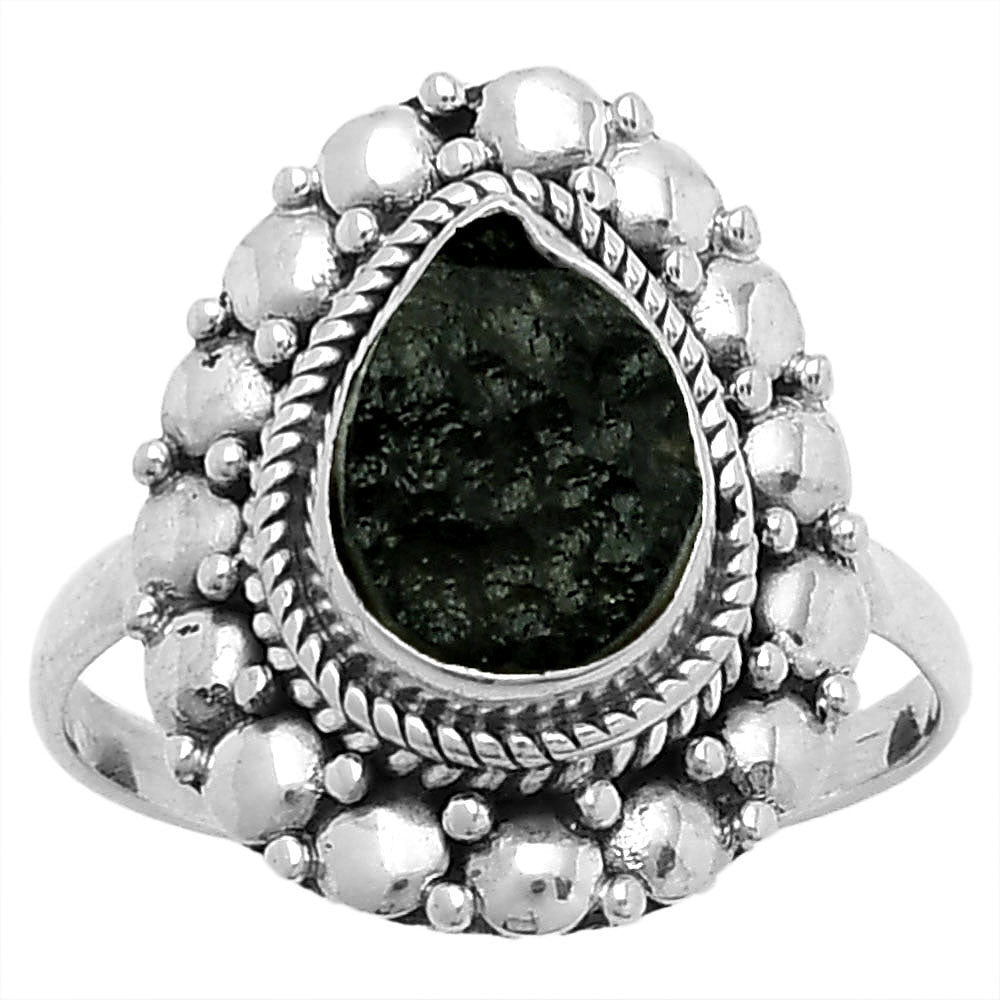 Natural Tektite Rough - Greek Ring size-9 R-1399 SDR157815
