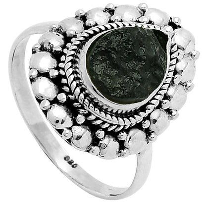 Natural Tektite Rough - Greek Ring size-9 R-1399 SDR157815