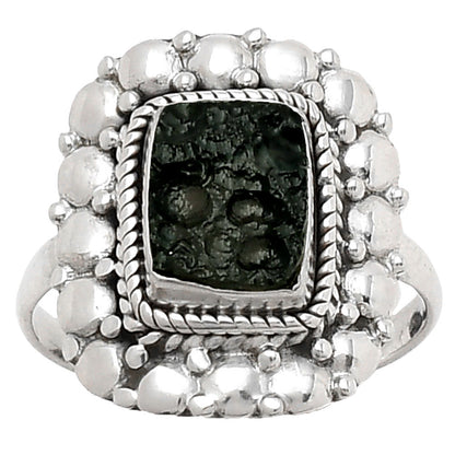 Natural Tektite Rough - Greek Ring size-8 R-1399 SDR157816