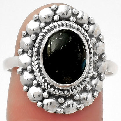 Natural Nuummite Ring size-9 R-1399 SDR157831