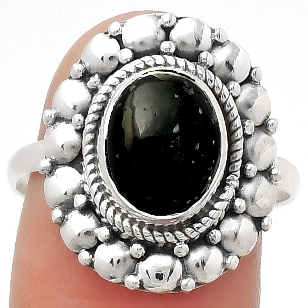 Natural Nuummite Ring size-9 R-1399 SDR157833