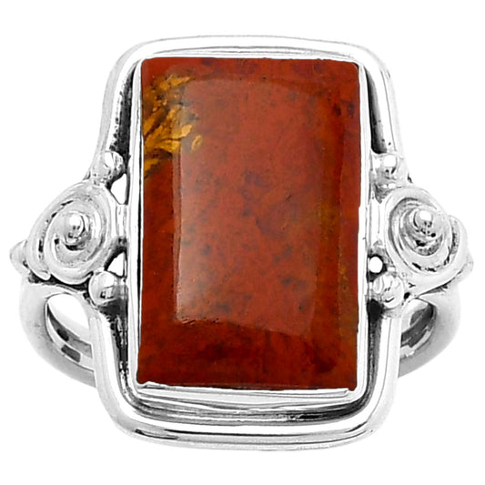 Natural Red Moss Agate Ring size-7.5 R-1315 SDR157850