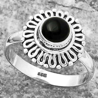 Natural Black Onyx - Brazil Ring size-8 R-1320 SDR157953