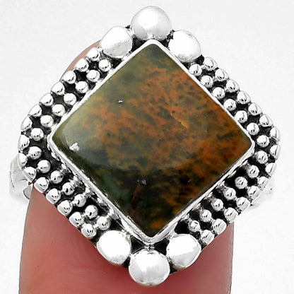 Natural Turkish Rainforest Chrysocolla Ring size-9 R-1154 SDR158419