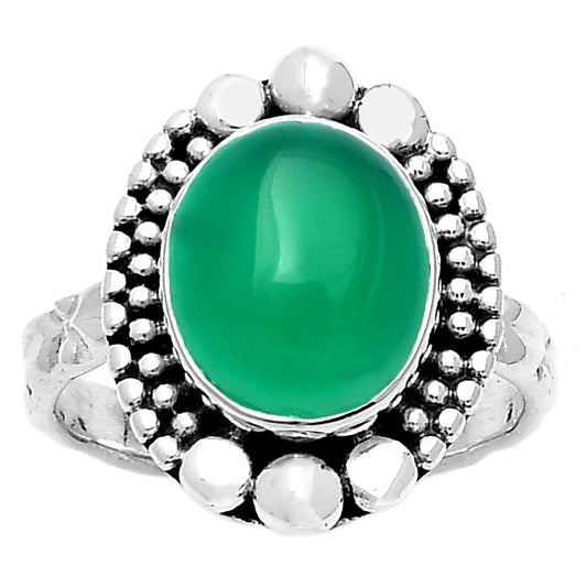 Natural Green Onyx Ring size-7.5 R-1154 SDR158456