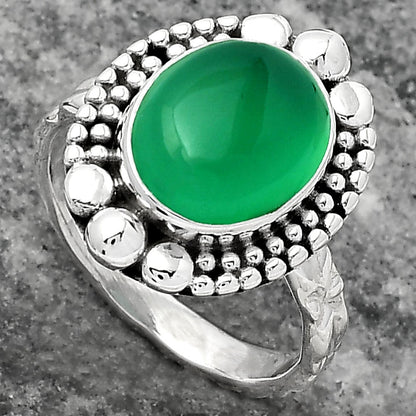 Natural Green Onyx Ring size-7.5 R-1154 SDR158456