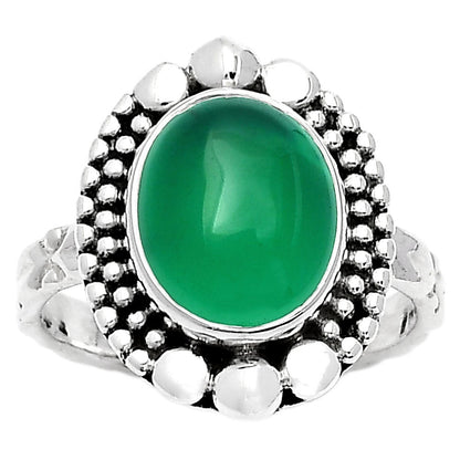 Natural Green Onyx Ring size-7.5 R-1154 SDR158462