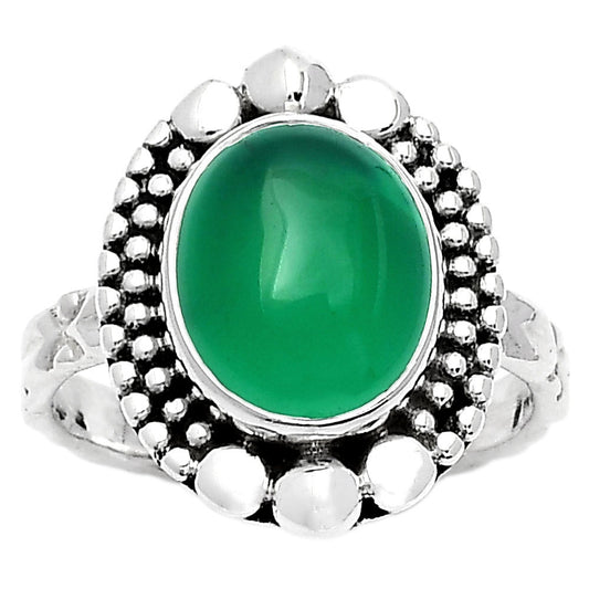 Natural Green Onyx Ring size-7.5 R-1154 SDR158462