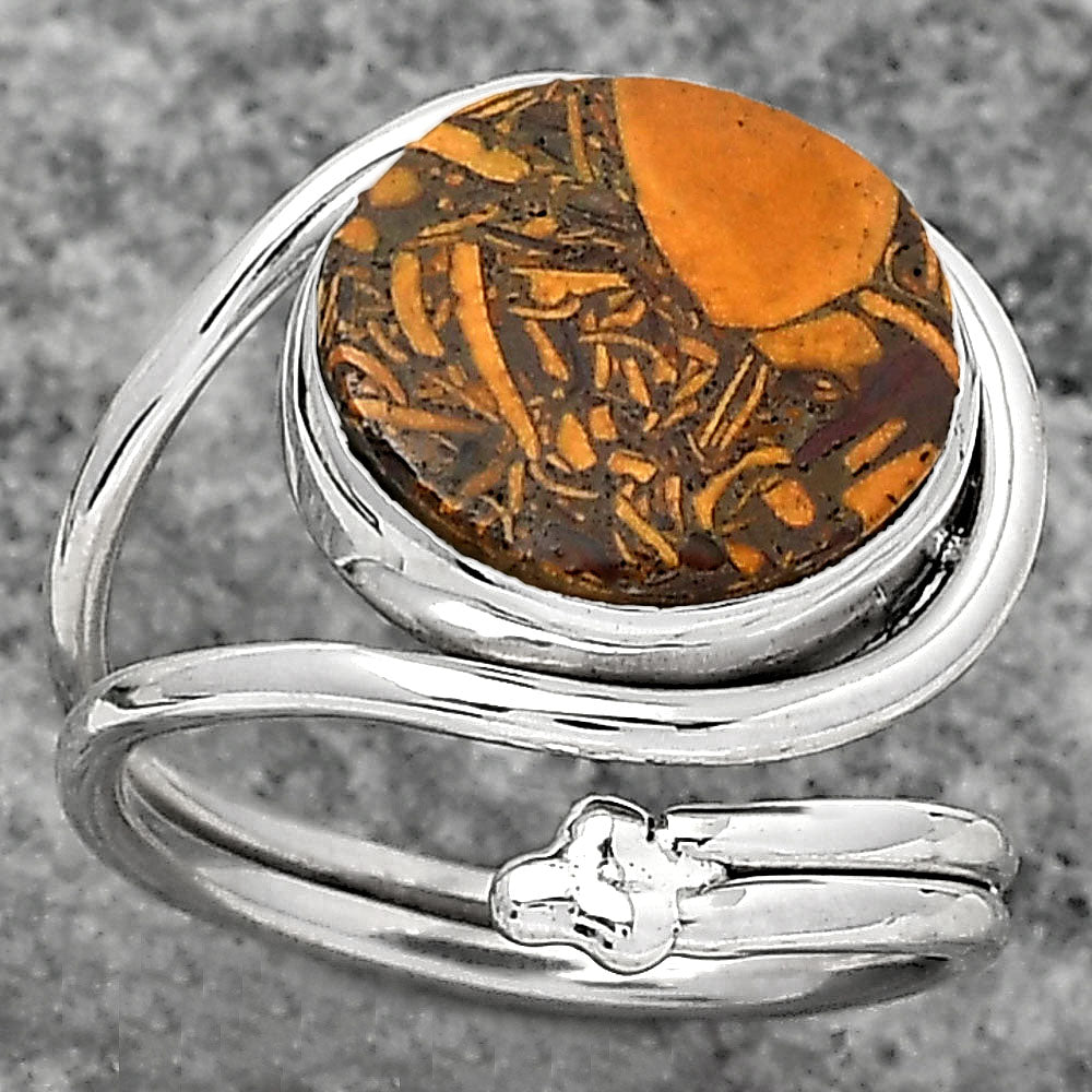 Coquina Fossil Jasper - India Ring size-7.5 R-1276 SDR158475