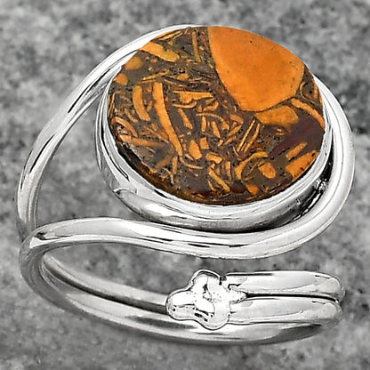 Coquina Fossil Jasper - India Ring size-7.5 R-1276 SDR158475