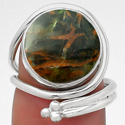 Natural Turkish Rainforest Chrysocolla Ring size-7 R-1276 SDR158480