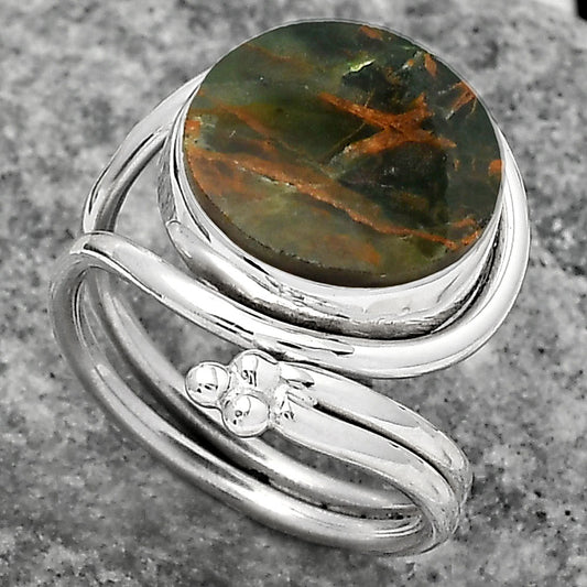 Natural Turkish Rainforest Chrysocolla Ring size-7 R-1276 SDR158480