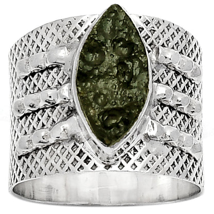 Natural Tektite Rough - Greek Ring size-8 R-1537 SDR158590