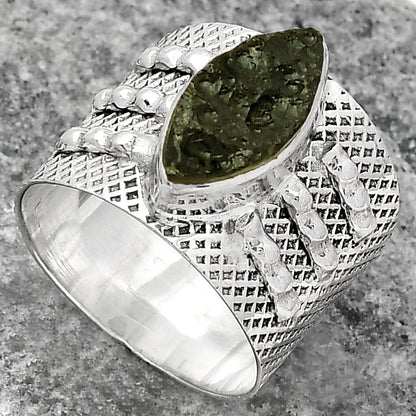 Natural Tektite Rough - Greek Ring size-8 R-1537 SDR158590