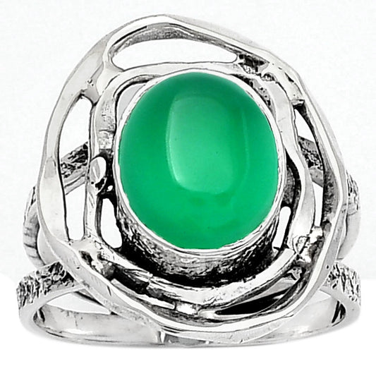 Natural Green Onyx Ring size-7 R-1602 SDR158631