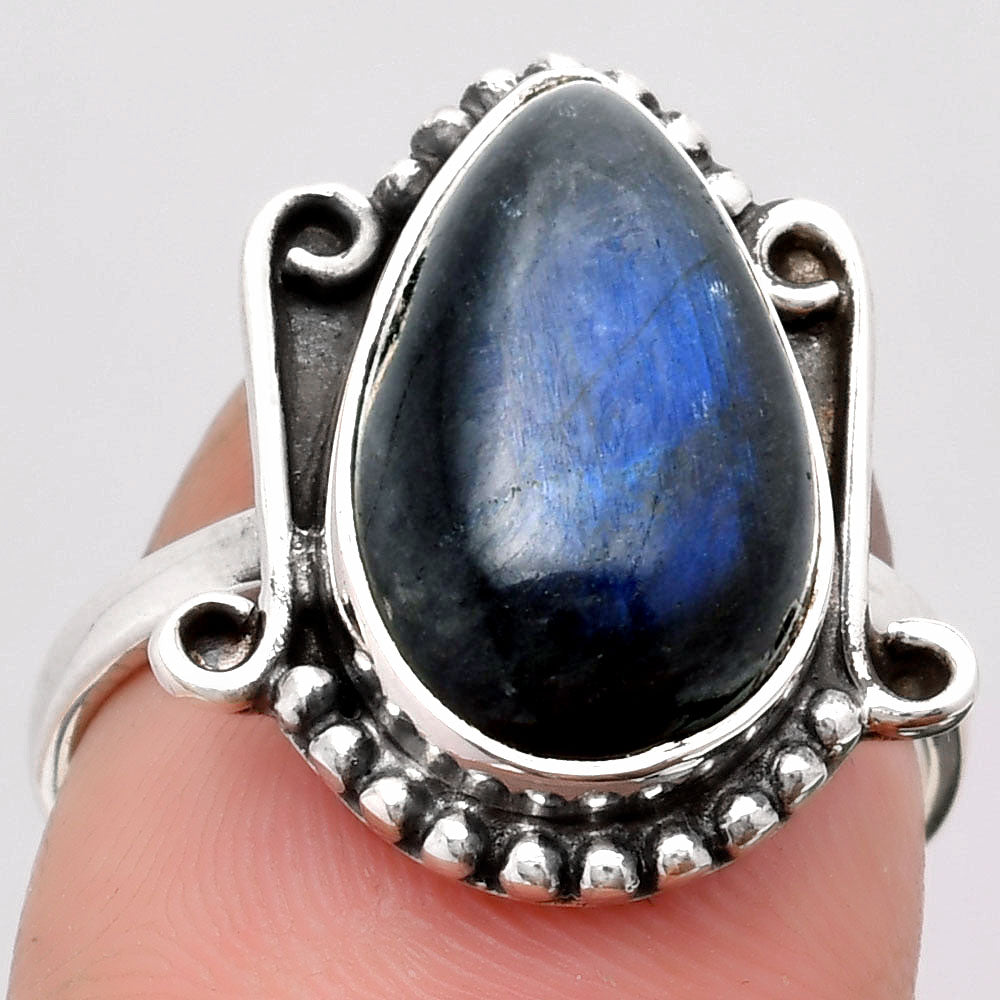 Blue Fire Labradorite - Madagascar Ring size-7.5 R-1120 SDR158902