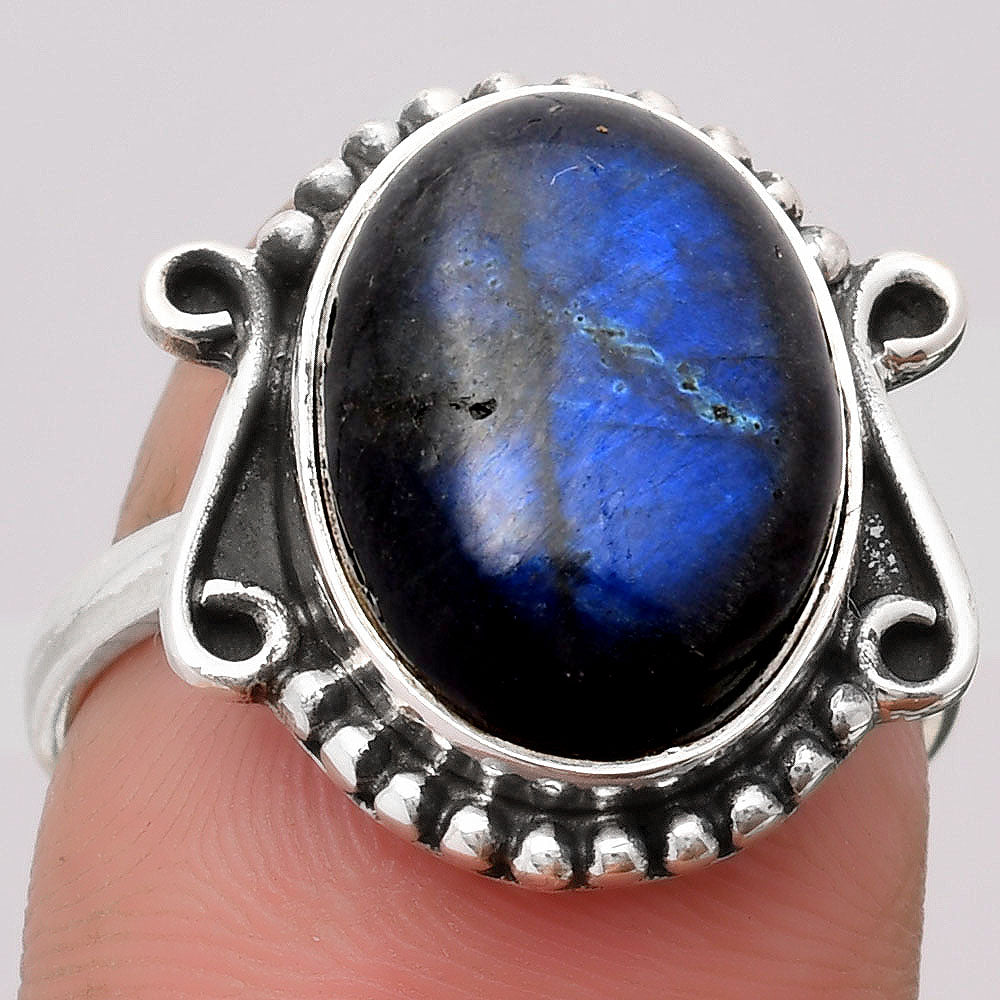 Blue Fire Labradorite - Madagascar Ring size-7.5 R-1120 SDR158903