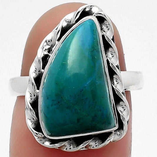 Natural Azurite Chrysocolla Ring size-7 R-1083 SDR159277
