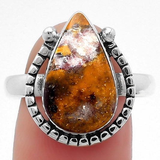 Natural Indian Blanket Jasper Ring size-9.5 R-1518 SDR159411