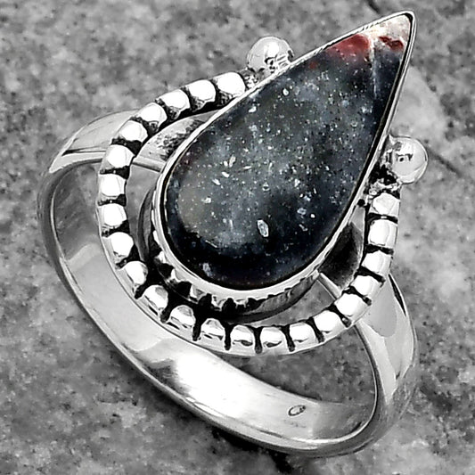 Natural Indian Blanket Jasper Ring size-8.5 R-1518 SDR159429