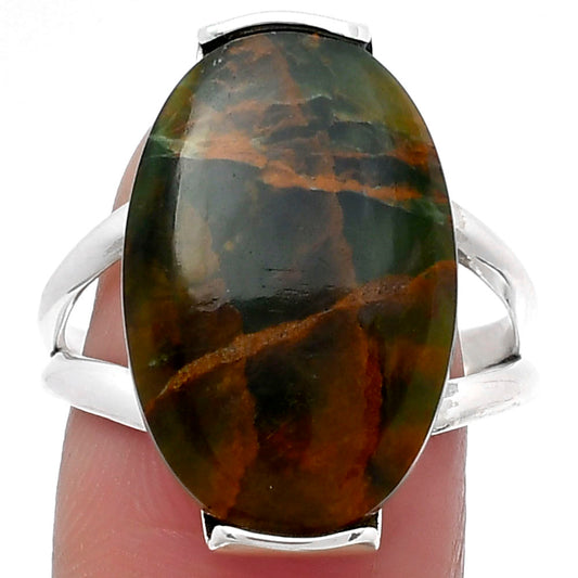 Natural Turkish Rainforest Chrysocolla Ring size-9 R-1084 SDR159459