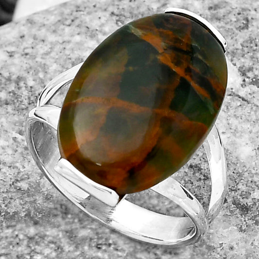 Natural Turkish Rainforest Chrysocolla Ring size-9 R-1084 SDR159459