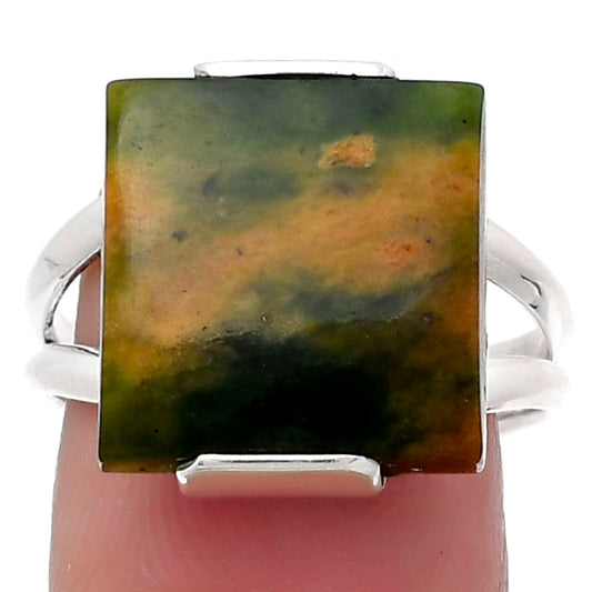 Natural Chrome Chalcedony Ring size-8 R-1084 SDR159501