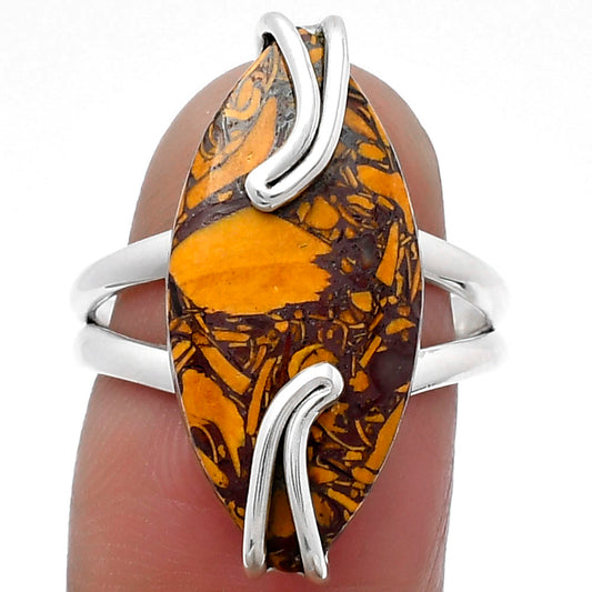 Natural Coquina Fossil Jasper India Ring size-7 R-1502 SDR159536