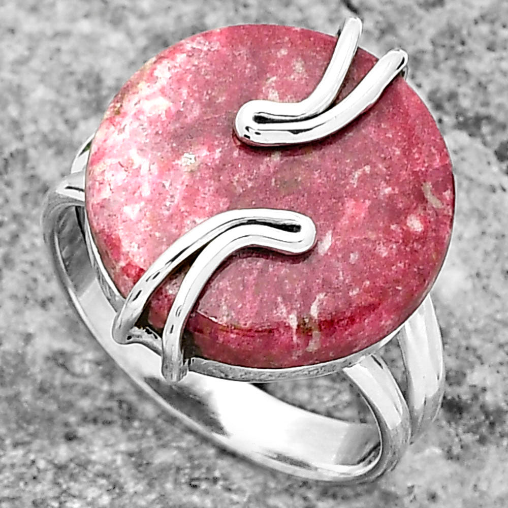Natural Pink Thulite - Norway Ring size-9 R-1502 SDR159554