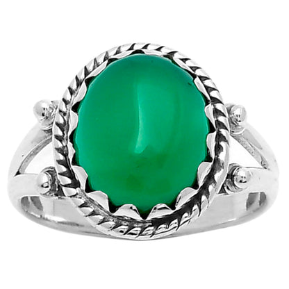 Natural Green Onyx Ring size-8 R-1474 SDR159569
