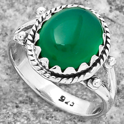 Natural Green Onyx Ring size-8 R-1474 SDR159569