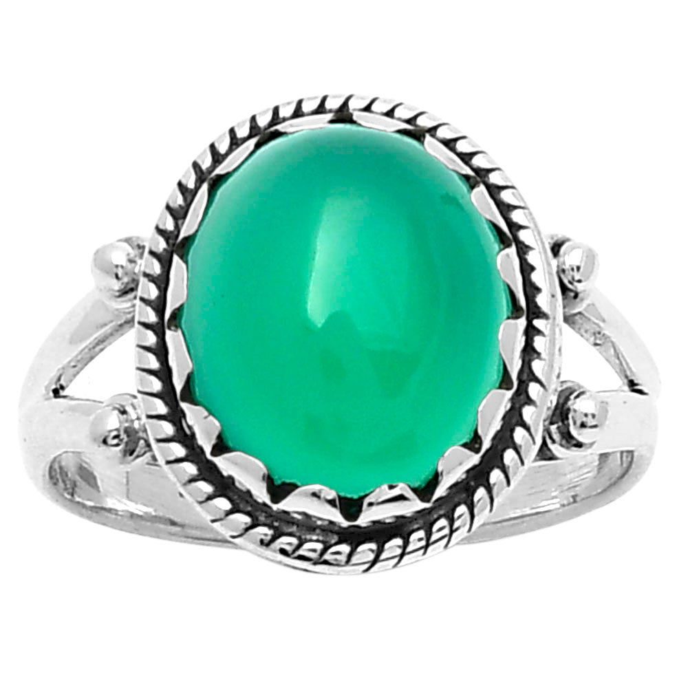 Natural Green Onyx Ring size-8 R-1474 SDR159586