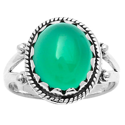 Natural Green Onyx Ring size-8 R-1474 SDR159586