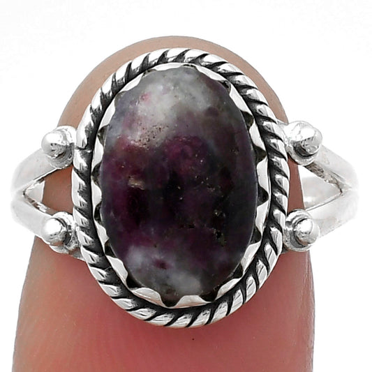 Natural Tourmaline Quartz Ring size-8 R-1474 SDR159593